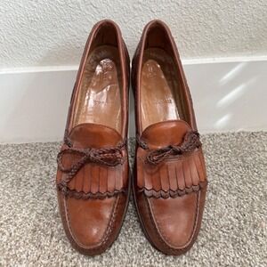Allen Edmonds‎ Woodstock Braided Kiltie Chili Slip-On Loafers Size 11.5 Office